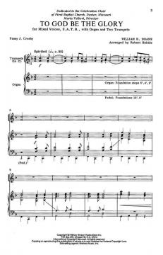 To God Be The Glory von William Howard Doane 