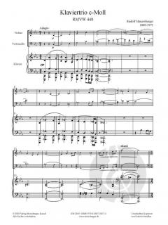 Klaviertrio c-Moll RMWV 448 von Rudolf Mauersberger 