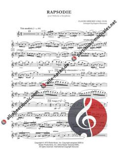 Rapsodie For Saxophone von Claude Debussy 