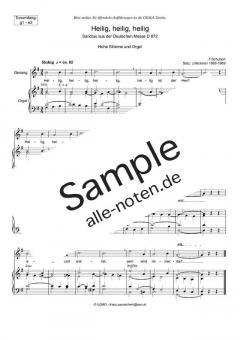 Zum Sanctus (Heilig, heilig) hoch von Franz Schubert (Download) 
