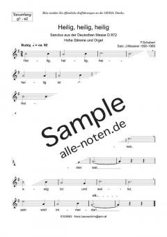 Zum Sanctus (Heilig, heilig) hoch von Franz Schubert (Download) 