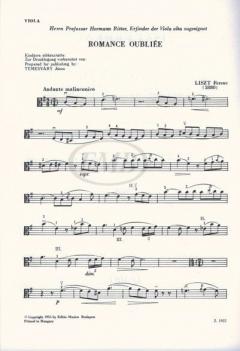 Romance Oubliée von Franz Liszt für Viola oder Klarinette und Klavier im Alle Noten Shop kaufen