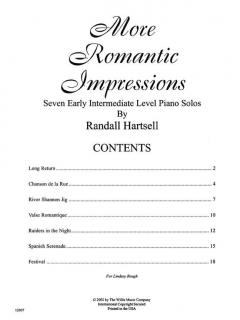 More Romantic Impressions Pianovations Piano Solos von Randall Hartsell 