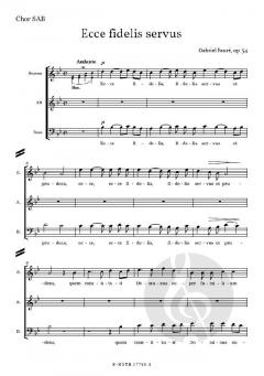 Ecce fidelis servus von Gabriel Fauré 