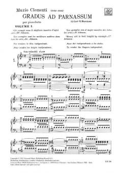 Gradus Ad Parnassum Vol. 1 von Muzio Clementi 