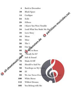 Taylor Swift - Easy Guitar Anthology 
