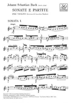 Sonaten und Partiten BWV 1001-1006 von Johann Sebastian Bach 