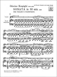 Sonata Bmin Vn/pno von Ottorino Respighi 