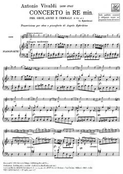 Concerto For Oboe In D Minor With Piano Reduction Op.8 Nr.9 RV454 von Antonio Vivaldi im Alle Noten Shop kaufen