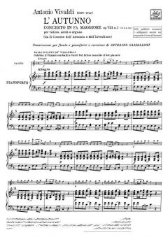 Autumn from the Four Seasons Flute Piano Reduction RV293 von Antonio Vivaldi 