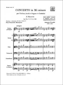Concerto In E Minor Op.11 No.2 RV277 (Antonio Vivaldi) 
