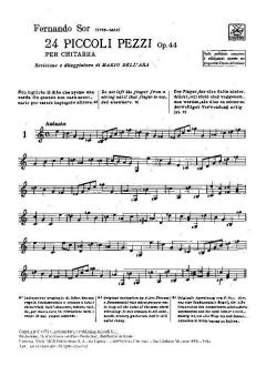 24 Short Pieces Op.44 Guitar von Fernando Sor 