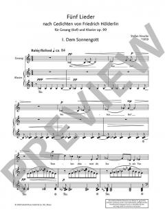Fünf Lieder op. 99 von Stefan Heucke (Download) 