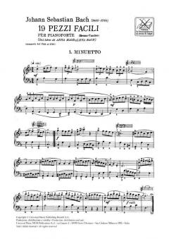 19 Pezzi Facili von Johann Sebastian Bach 