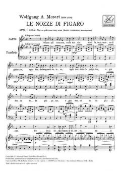 Le Nozze Di Figaro:Non So Piu Cosa Son Cosa Faccio von Wolfgang Amadeus Mozart 