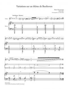 Variationen über die Romanze G-Dur von Beethoven von Henri Vieuxtemps 