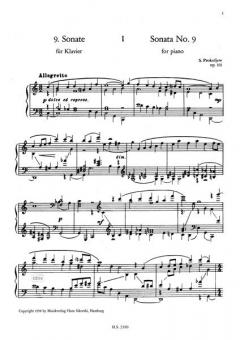 Sonate Nr. 9 op. 10 von Sergei Sergejewitsch Prokofjew für Klavier im Alle Noten Shop kaufen