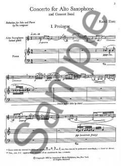 Concerto for Alto Saxophone and Concert Band von Karel Husa 