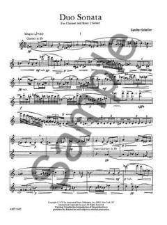 Duo Sonata For Clarinet And Bass Clarinet von Gunther Schuller 