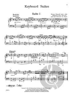 Keyboard Suites For Piano von Henry Purcell 