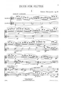 Duos for Flutes Op. 34 von Robert Muczynski 