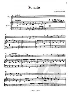 Sonate für Oboe und Klavier von Gaetano Donizetti im Alle Noten Shop kaufen