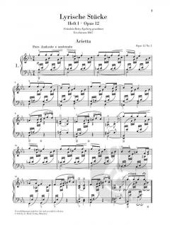 Sämtliche Lyrische Stücke von Edvard Grieg 