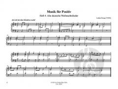 Musik für Positiv Heft 4: Alte deutsche Weihnachtslieder von Lothar Graap 