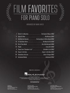 Film Favorites for Piano Solo 