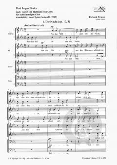 3 Jugendlieder von Richard Strauss 