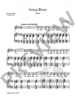 Gesang Weylas ('Du bist Orplid') - Anakreons Grab ('Wo die Rose hier blüht') von Hugo Wolf 