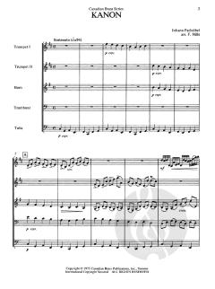Kanon In D For Brass Quintet (Johann Pachelbel) 