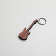 Schlüsselanhänger E-Gitarre Walnuss 