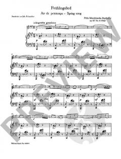 Frühlingslied op. 62/6 von Felix Mendelssohn Bartholdy 
