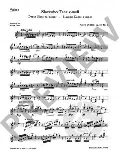 Slawischer Tanz e-Moll op. 72/2 von Antonín Dvořák 