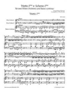 3 Trietti Metodichi e 3 Scherzi Heft 1 von Georg Philipp Telemann 