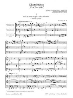 Divertimento Cosi fan tutte von Wolfgang Amadeus Mozart 