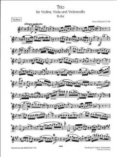 Streichtrio B-Dur D 581 von Franz Schubert im Alle Noten Shop kaufen