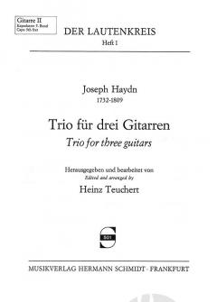 Trio für drei Gitarren von Joseph Haydn 