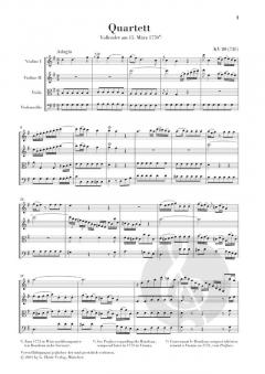 Die Streichquartette von Wolfgang Amadeus Mozart im Alle Noten Shop kaufen