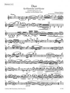 Duo für Klarinette und Klavier von Johannes Brahms im Alle Noten Shop kaufen