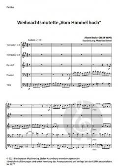 Weihnachtsmotette 'Vom Himmel hoch' von Albert Becker 