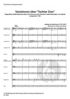 Variationen über 'Tochter Zion' von Ludwig van Beethoven 