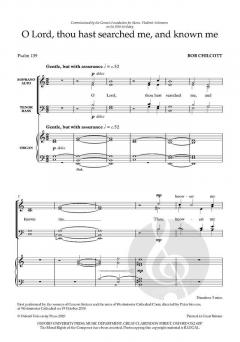 O Lord, thou hast searched me, and known me von Bob Chilcott (Download) 