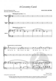 A Coventry Carol von Malcolm Archer (Download) 