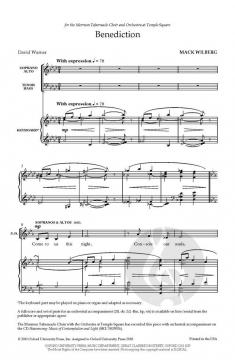 Benediction von Mack Wilberg (Download) 