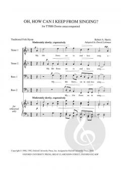 Oh, How Can I Keep From Singing? von Robert A. Harris (Download) 
