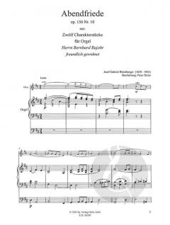 Abendfriede op. 156 Nr. 10 von Joseph Gabriel Rheinberger 