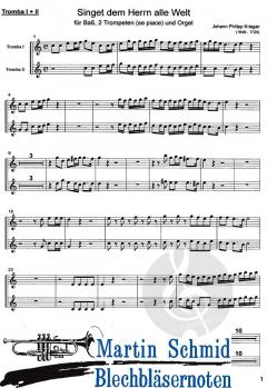 Singet dem Herrn alle Welt Kantate von Johann Philipp Krieger 
