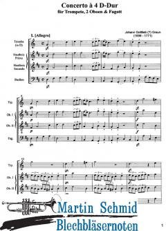 Concerto à 4 G-Dur  von Johann Gottlieb Graun 